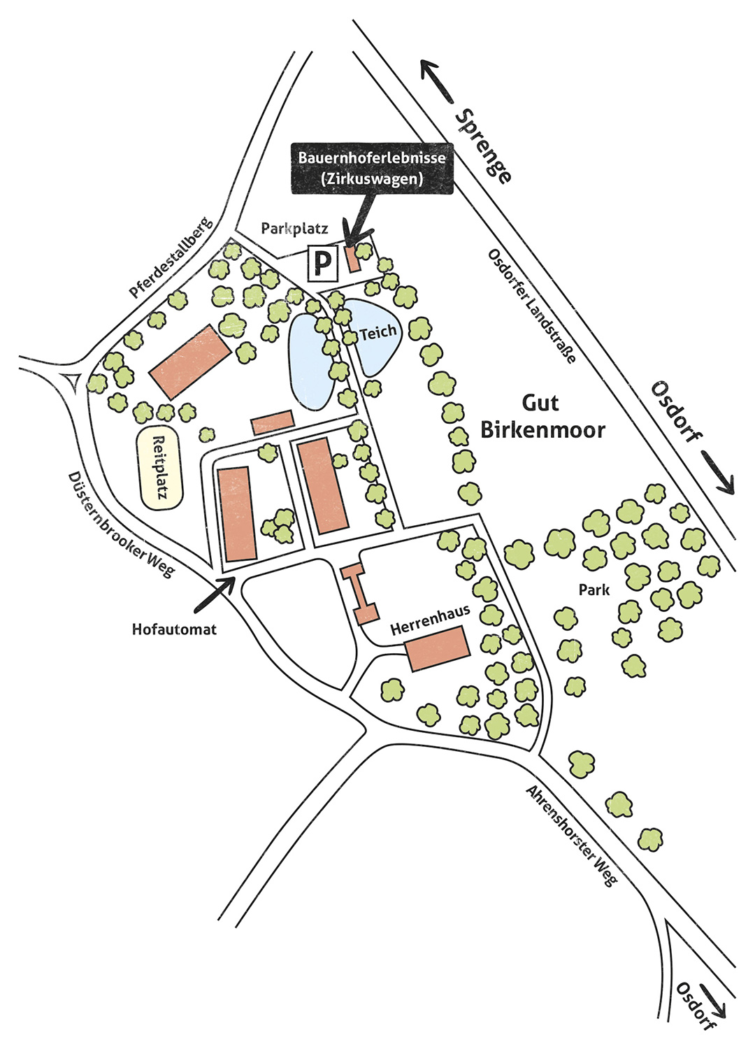 Karte Gut Birkenmoor